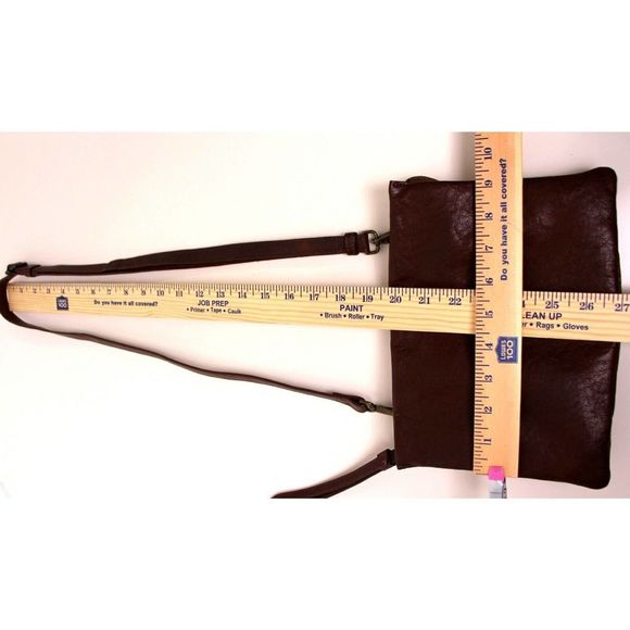 LUCKY BRAND BROWN GENUINE LEATHER ZIP SHOULDER BAG XBODY MESSENGER HANDBAG - Picture 12 of 12